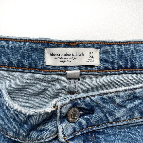 Abercrombie Curve Love 90s Relaxed Jean High Rise Medium Plus Size 37 24 NEW NWT - Picture 5 of 12